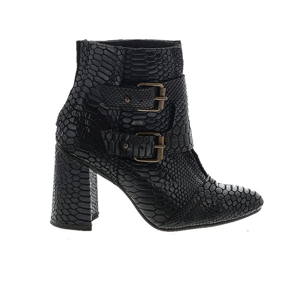 Freebird by Steven Black Snakeskin Boots Size 8 - Picture 1 of 2